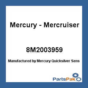 New Mercury Mercruiser Quicksilver Oem Part # 8M2003959 Sensor-O2 New Mercury Mercruiser Quicksilver Oem Part # 8M2003959 Sensor-O2